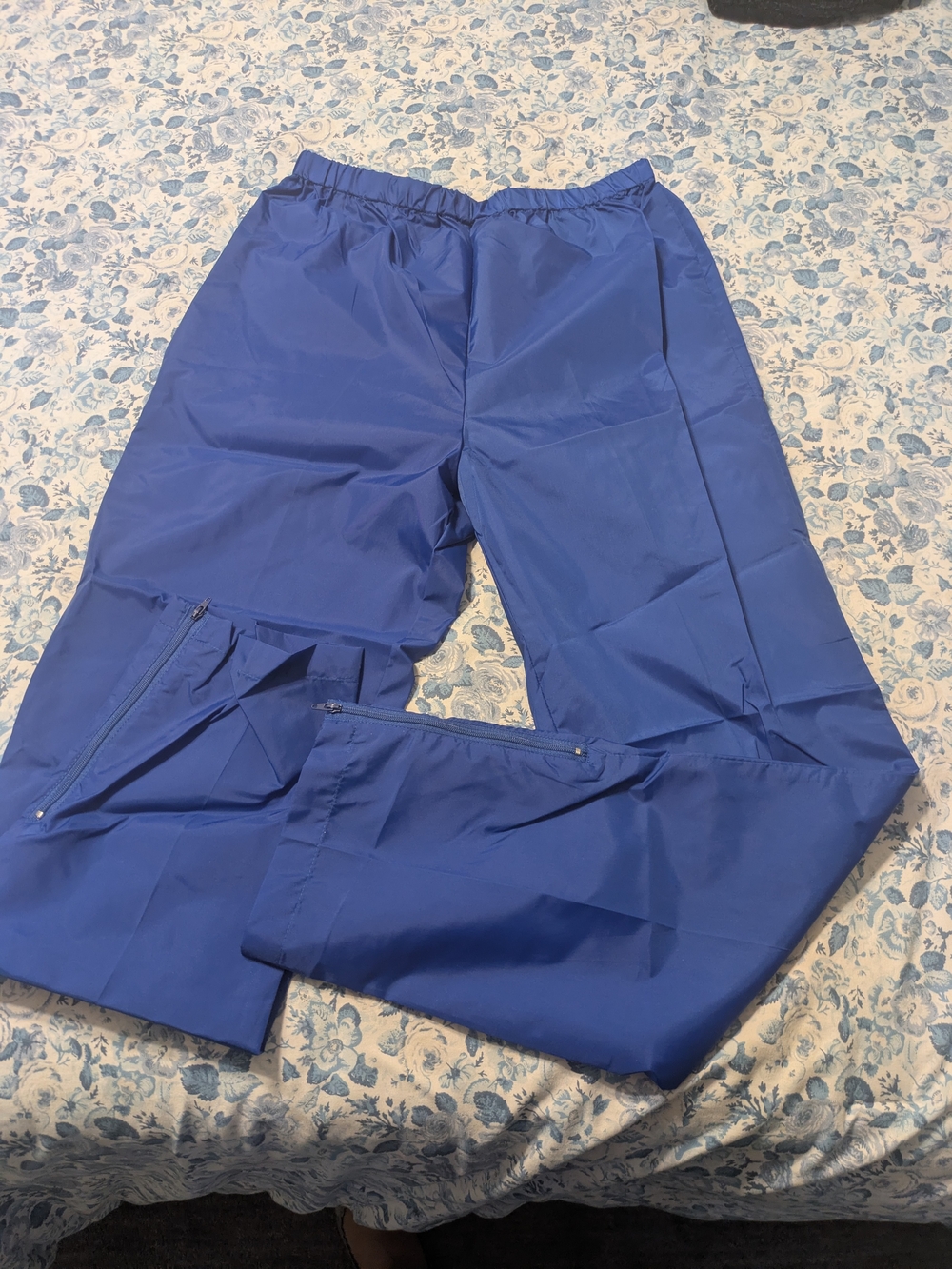 Lands' End Blue Zip-Leg Track Pants